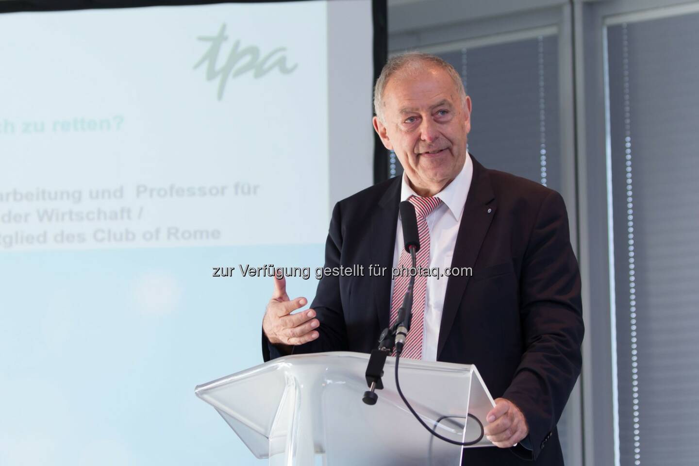 Prof. Franz Josef Radermacher - TPA Steuerberatung GmbH: TPA veranstaltet Energy Tomorrow (Fotograf: Jana Madzigon / Fotocredit:TPA)