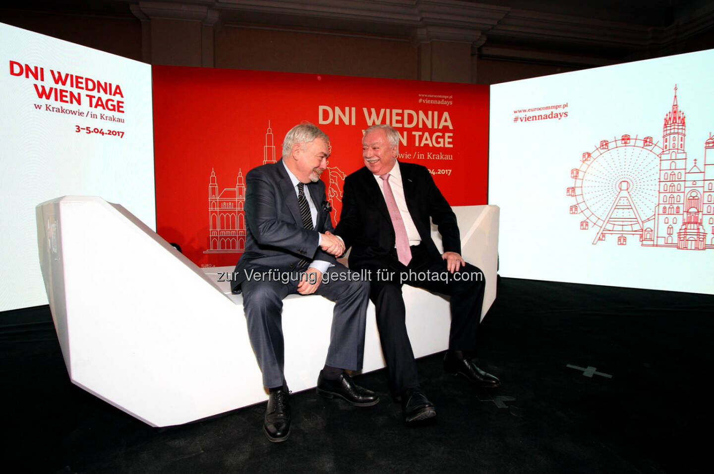 Bürgermeister Prof. Majchrowski und Bürgermeister Dr. Michael Häupl in Krakau - WH Medien GmbH: Wien in Krakau: Innovation und Lebensqualität im Mittelpunkt (Fotograf: fot. Piotr Kedzierski / Fotocredit: Eurocomm-PR)