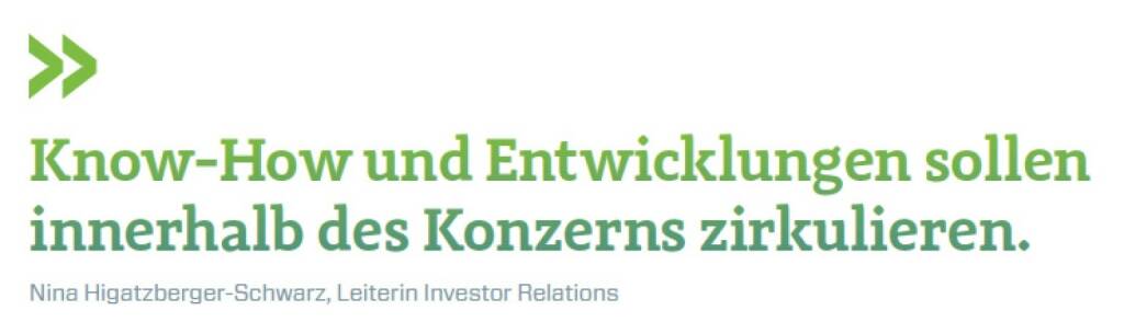 Know-How und Entwicklungen sollen innerhalb des Konzerns zirkulieren. Nina Higatzberger-Schwarz, Leiterin Investor Relations VIG, © photaq.com/Börse Social Magazine (11.04.2017) 