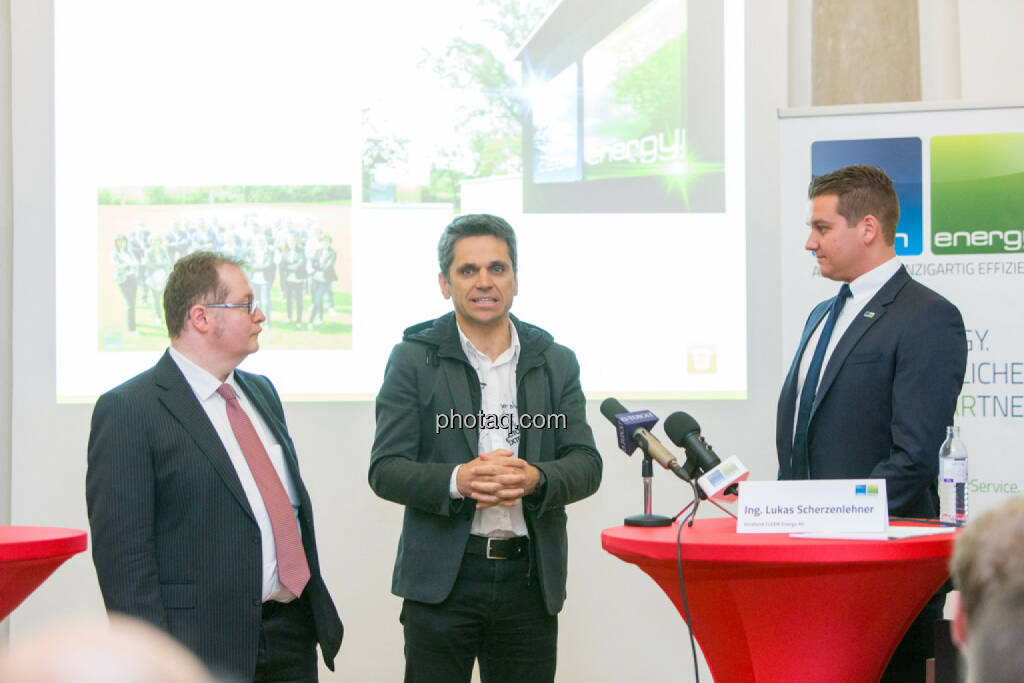 Gregor Rosinger (Rosinger Group, Investor), Michael Altrichter (Investor), Lukas Scherzenlehner (Cleen Energy), © Martina Draper/photaq (20.04.2017) 