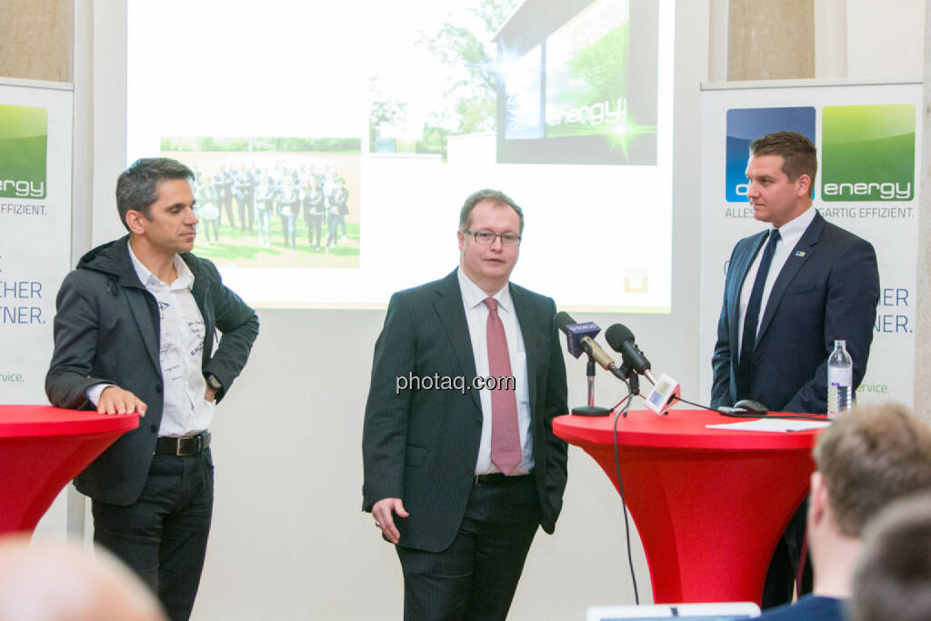 Michael Altrichter (Investor), Gregor Rosinger (Rosinger Group, Investor), Lukas Scherzenlehner (Cleen Energy), © Martina Draper/photaq (20.04.2017) 