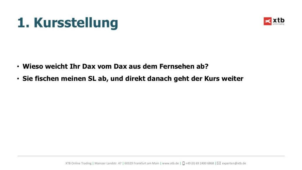 Präsentation xtb online trading - Kursstellung (26.04.2017) 