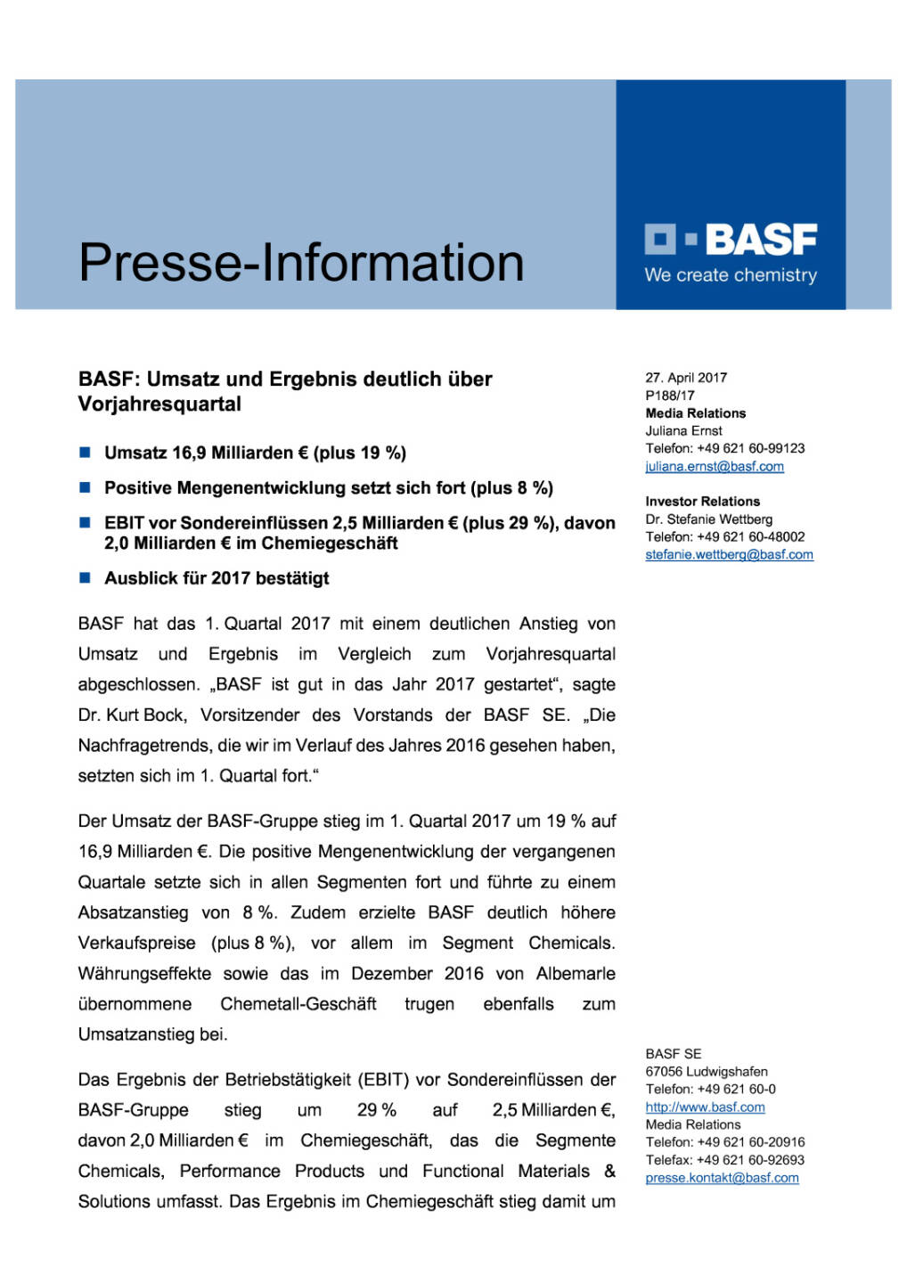 BASF: Q1/2017, Seite 1/6, komplettes Dokument unter http://boerse-social.com/static/uploads/file_2221_basf_q12017.pdf