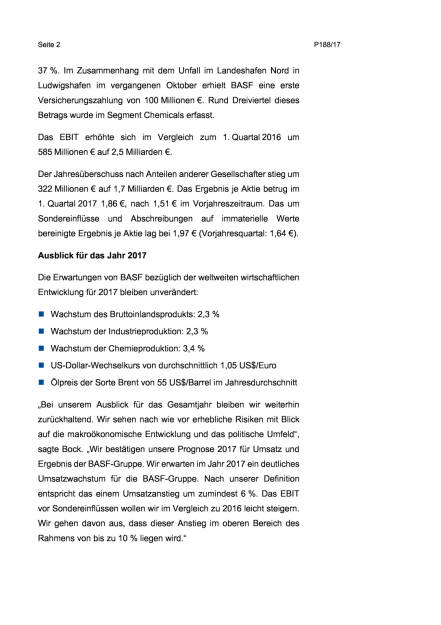 BASF: Q1/2017, Seite 2/6, komplettes Dokument unter http://boerse-social.com/static/uploads/file_2221_basf_q12017.pdf (27.04.2017) 