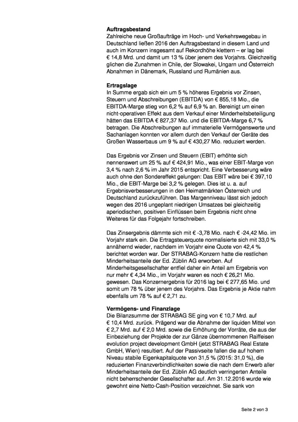 Strabag: Rekordjahr 2016, Seite 2/3, komplettes Dokument unter http://boerse-social.com/static/uploads/file_2225_strabag_rekordjahr_2016.pdf