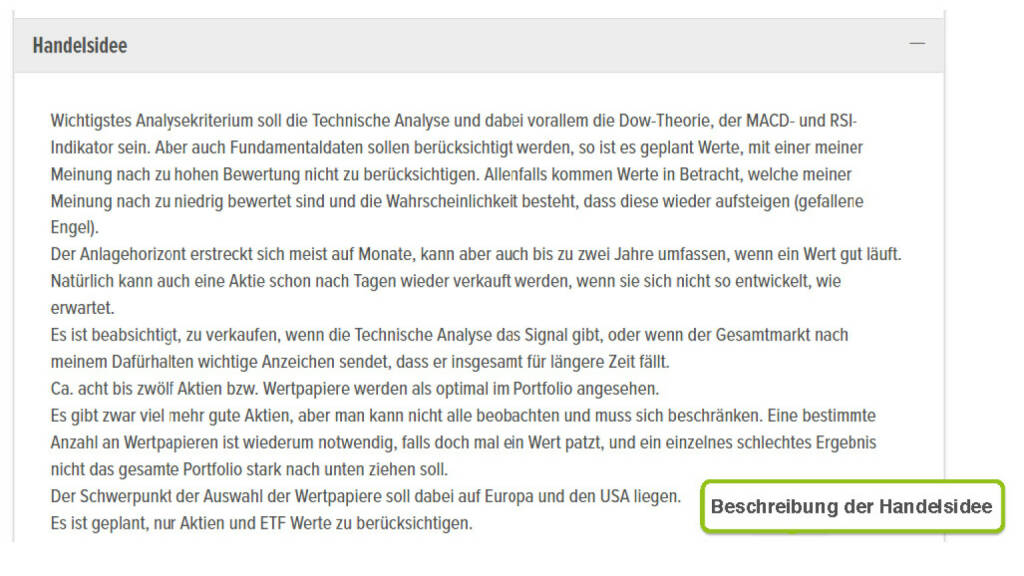 Präsentation Wikifolio - Beschreibung der Handelsidee (27.04.2017) 