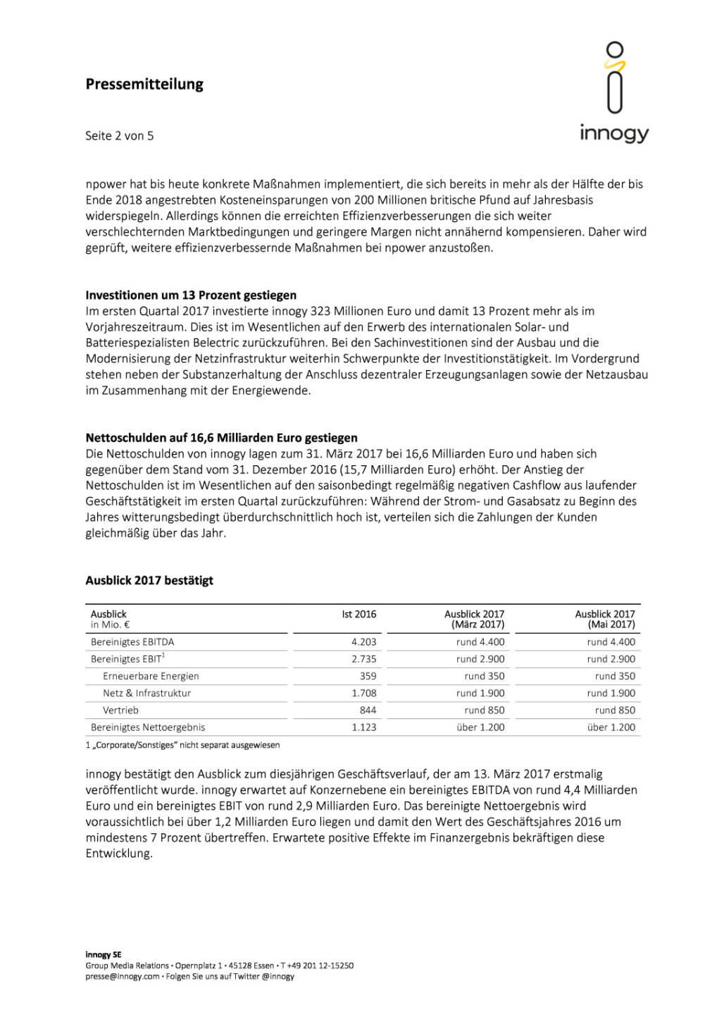 Innogy Zahlen Q1/2017, Seite 2/5, komplettes Dokument unter http://boerse-social.com/static/uploads/file_2249_innogy_zahlen_q12017.pdf