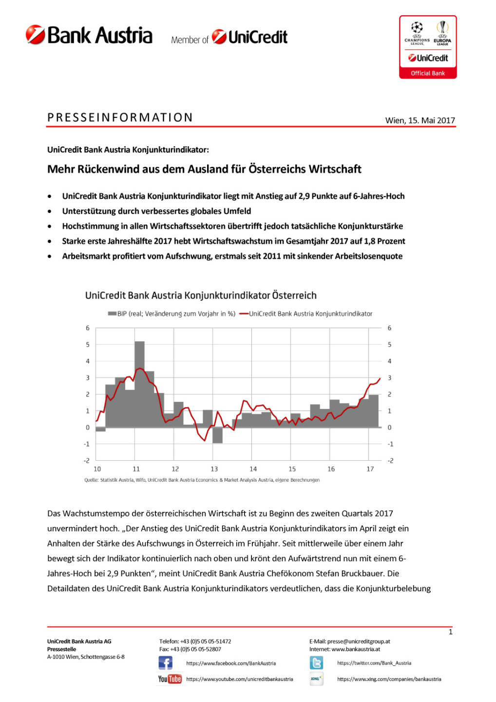 Mehr Rückenwind aus dem Ausland für Österreichs Wirtschaft Wien, 15. Mai 2017, Seite 1/5, komplettes Dokument unter http://boerse-social.com/static/uploads/file_2253_mehr_ruckenwind_aus_dem_ausland_fur_osterreichs_wirtschaft_wien_15_mai_2017.pdf