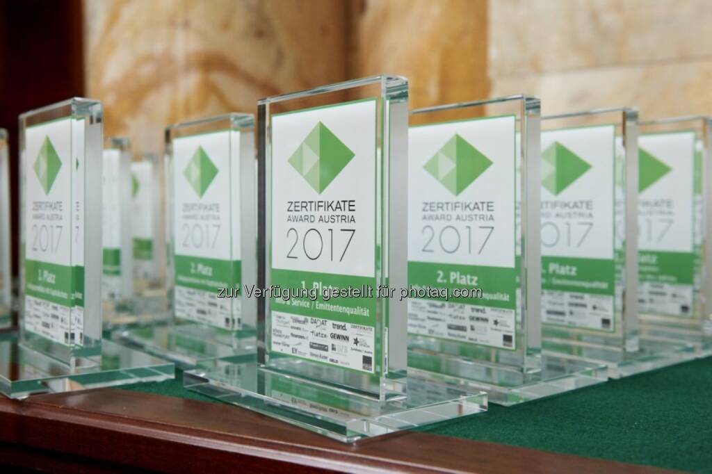 Zertifikate Award Austria 2017 (Fotocredit: Zertifikate Forum Austria) (19.05.2017) 