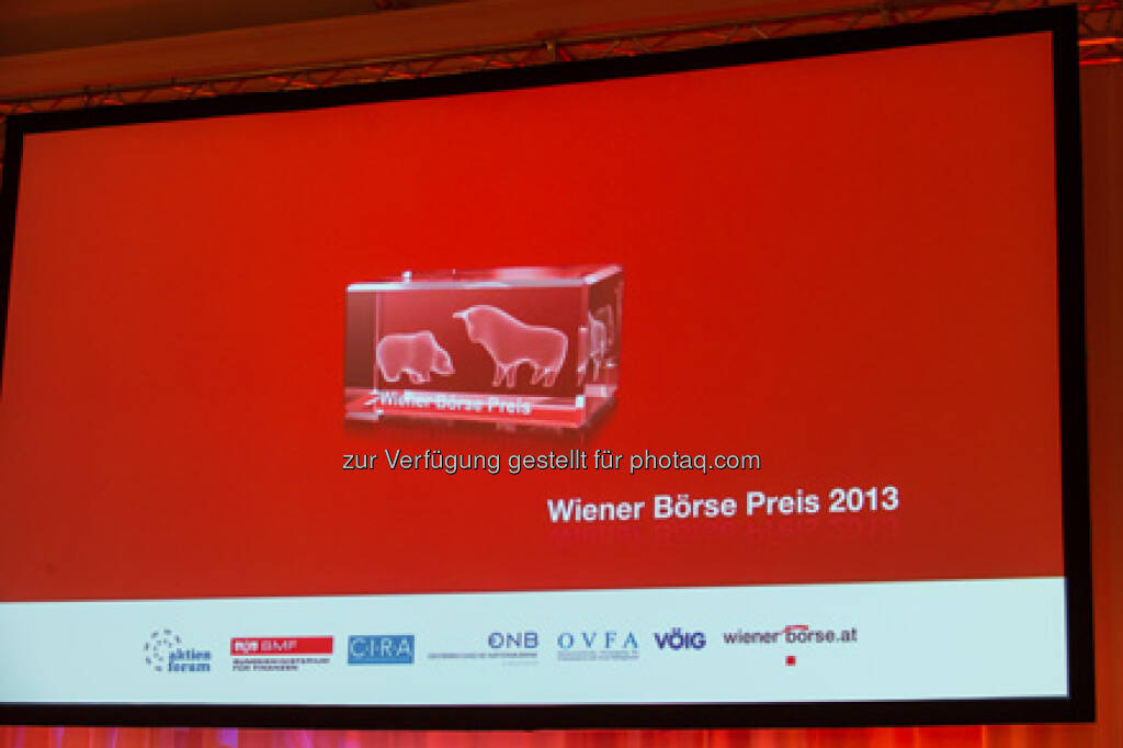 WIener Börse Preis 2013, © Wiener Börse (15.05.2013) 