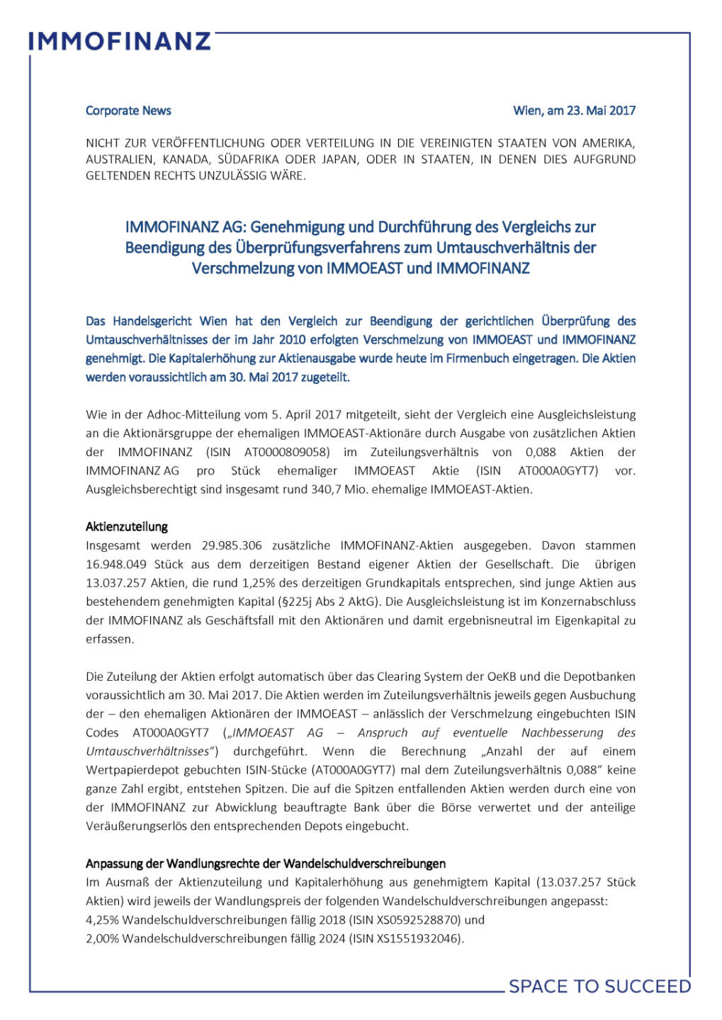 Handelsgericht Wien genehmigt Immofinanz-Vergleich, Seite 1/2, komplettes Dokument unter http://boerse-social.com/static/uploads/file_2261_handelsgericht_wien_genehmigt_immofinanz-vergleich.pdf