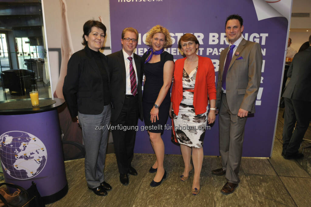 Ingrid Parth (Media4Jobs), Markus Mittermüller (Media4Jobs), Barbara Riedl-Wiesinger (Monster), Norma Karner (Media4Jobs), Thomas Berger (Monster) (16.05.2013) 