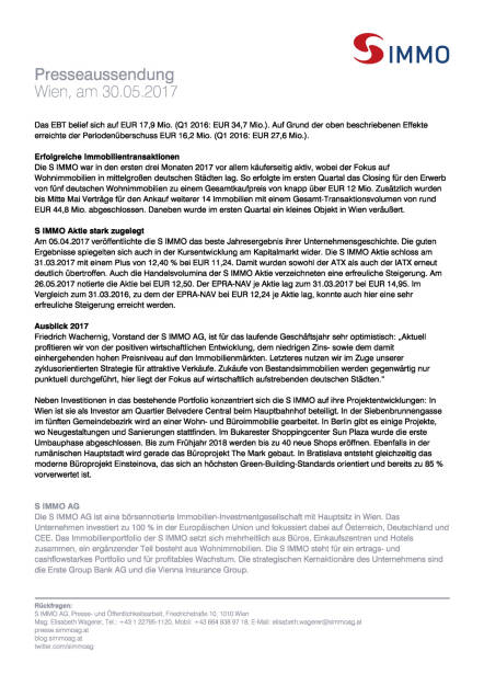 S Immo: Q1 2017, Seite 2/3, komplettes Dokument unter http://boerse-social.com/static/uploads/file_2268_s_immo_q1_2017.pdf (30.05.2017) 