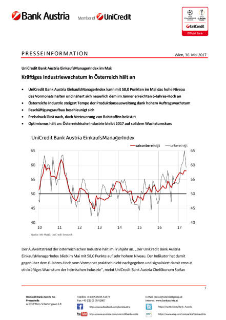 Kräftiges Industriewachstum in Österreich hält an, Seite 1/4, komplettes Dokument unter http://boerse-social.com/static/uploads/file_2269_kraftiges_industriewachstum_in_osterreich_halt_an.pdf (30.05.2017) 