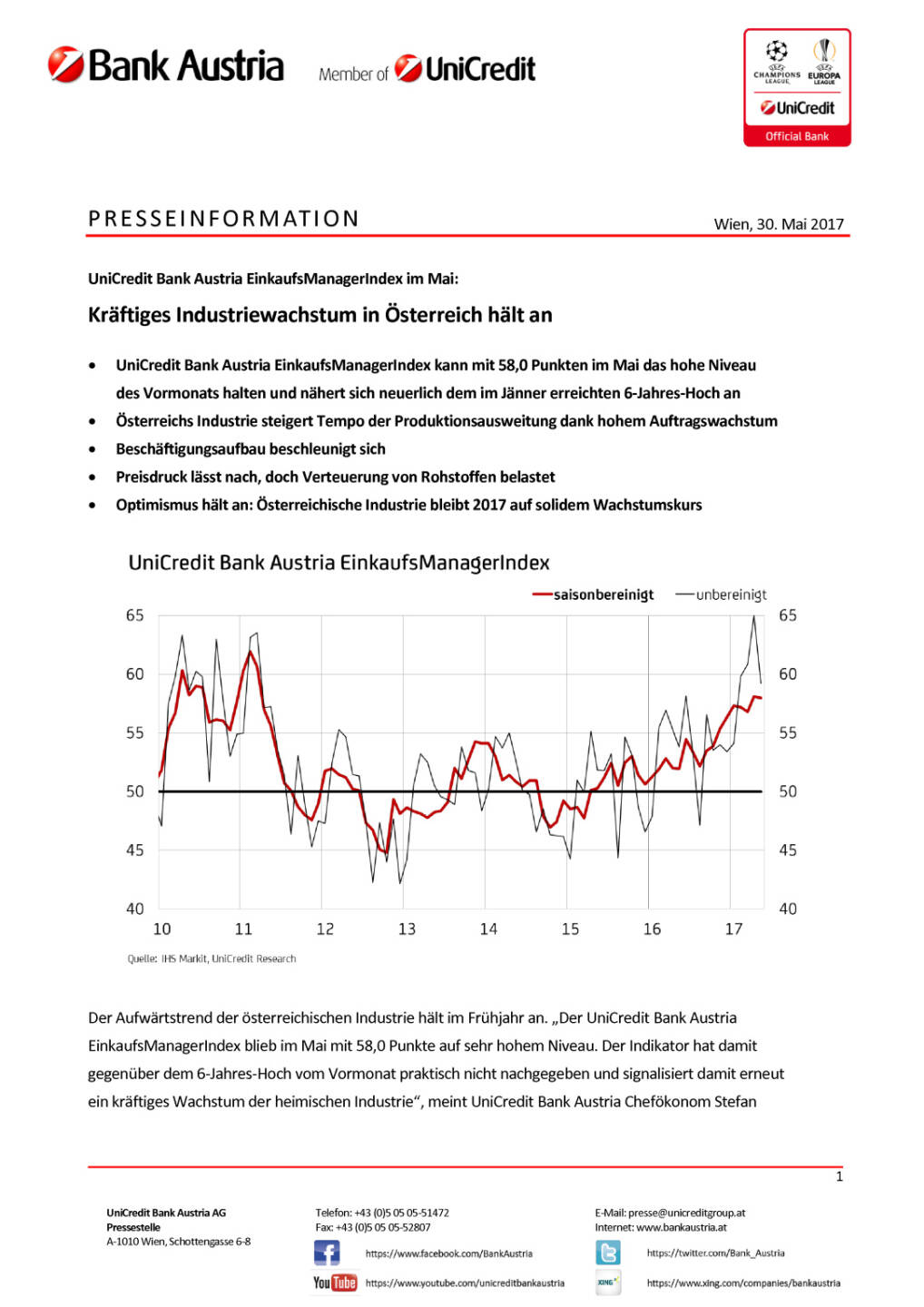 Kräftiges Industriewachstum in Österreich hält an, Seite 1/4, komplettes Dokument unter http://boerse-social.com/static/uploads/file_2269_kraftiges_industriewachstum_in_osterreich_halt_an.pdf