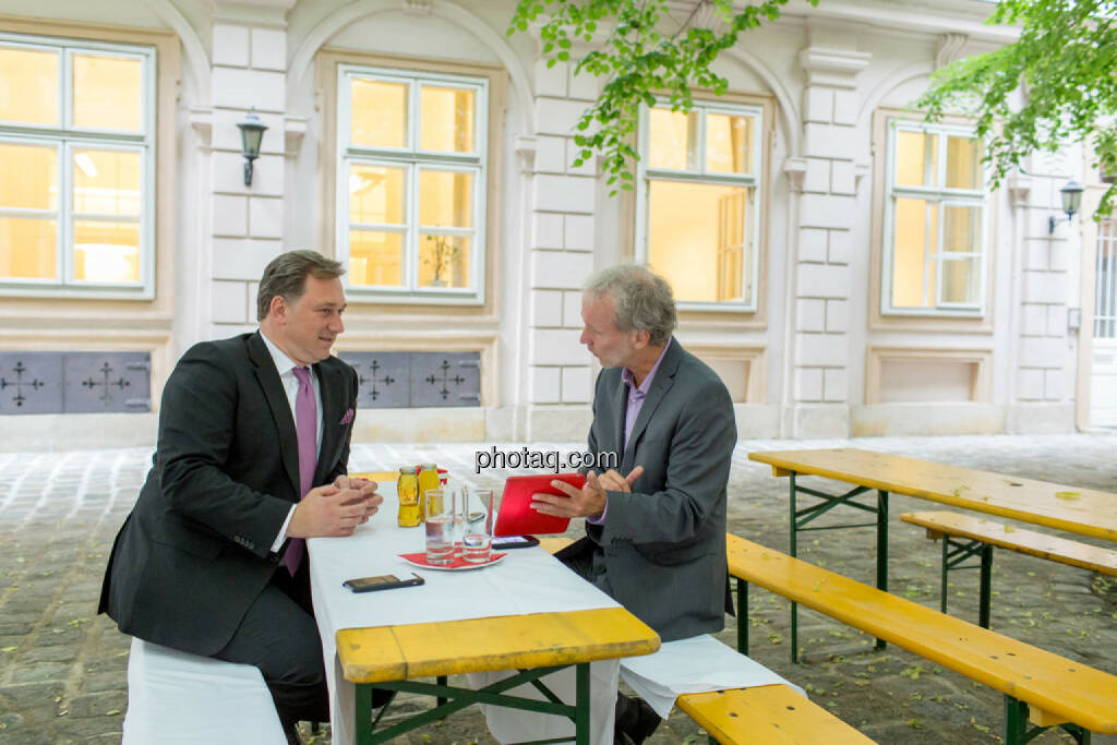 Nico Baader (Baader Bank), Christian Drastil (BSN), © Martina Draper/photaq (01.06.2017) 