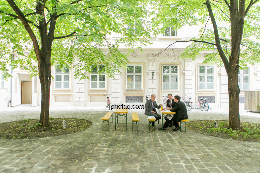 Christian Drastil (BSN), Nico Baader (Baader Bank), Christoph Boschan (Wiener Börse), © Martina Draper/photaq (01.06.2017) 