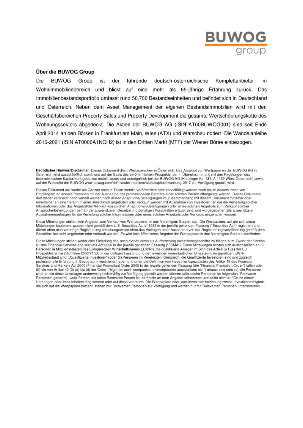 Buwog: Ergebnisse der Barkapitalerhöhung, Seite 2/2, komplettes Dokument unter http://boerse-social.com/static/uploads/file_2280_buwog_ergebnisse_der_barkapitalerhohung.pdf