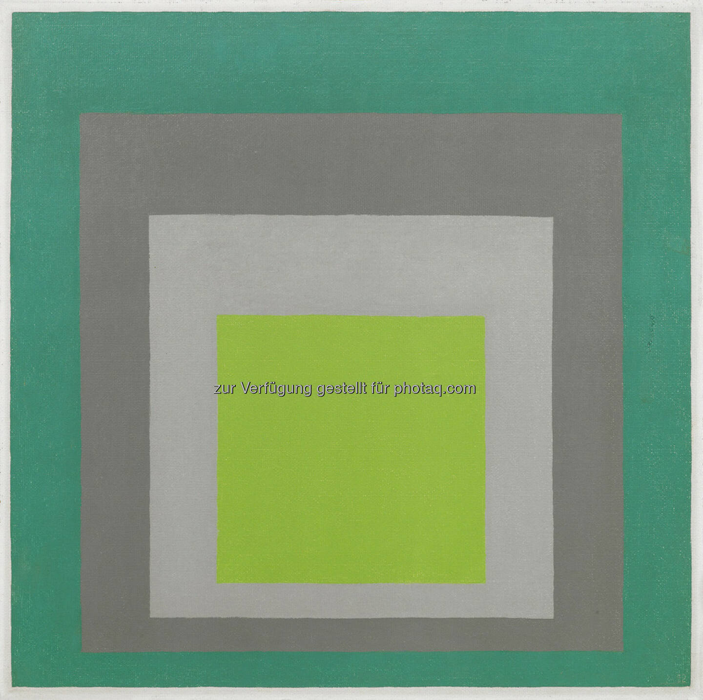 Josef Albers (1888 - 1976) Homage to the Square Spring In, 60 x 60 cm, erzielter Preis € 220.300