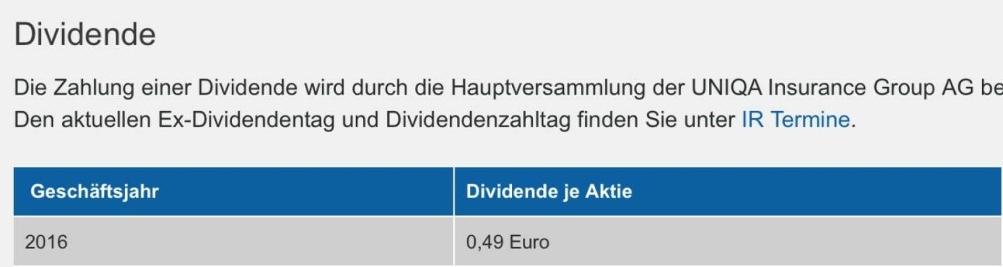 Indexevent Rosinger-Index 26: Uniqa Dividende
8.6.
Dividende 0,49 EUR
-> Erhöhung Stückzahl um 6,32 Prozent