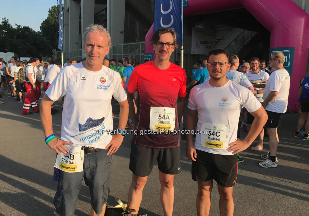 Runplugged Laufstark Team - Christian Drastil, Josef Chladek, Michael Plos (23.06.2017) 