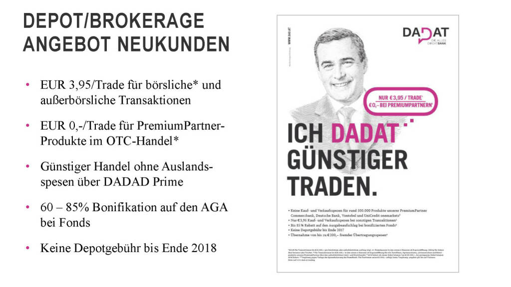 Präsentation dad.at - Depot/Brokerage Angebot Neukunden (02.07.2017) 
