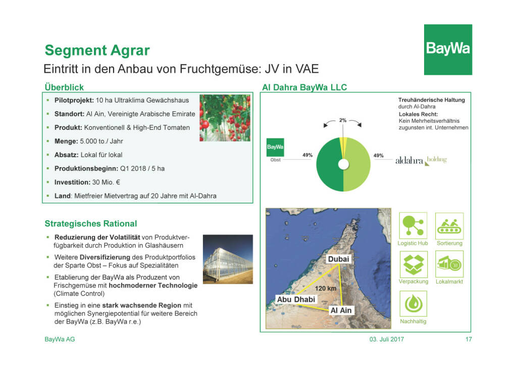 Präsentation BayWa - Segment Agrar (03.07.2017) 