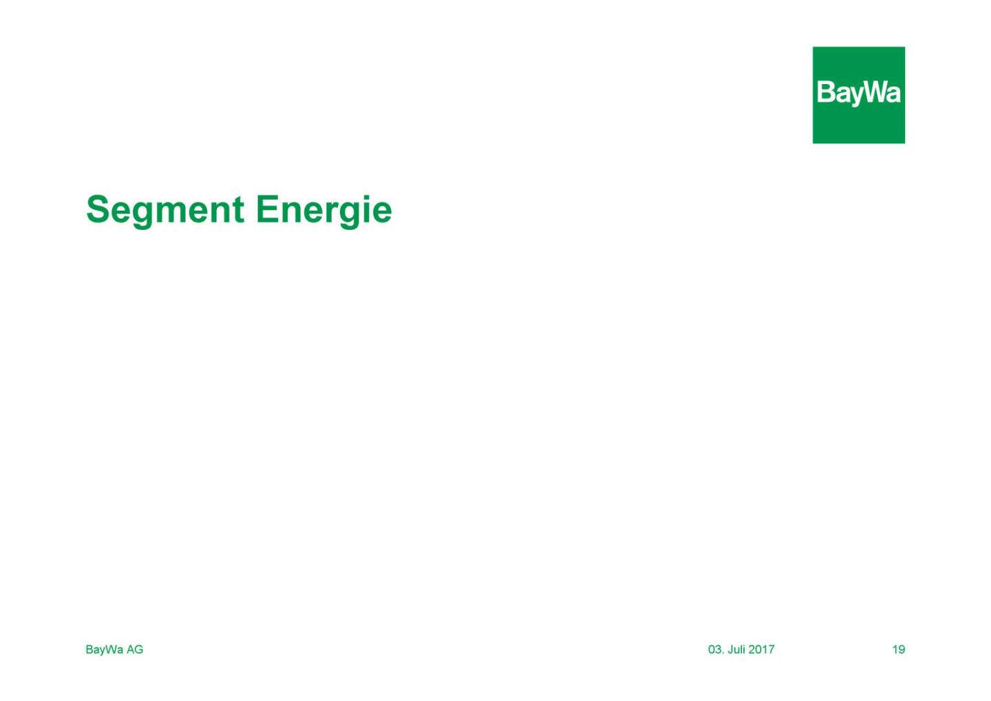 Präsentation BayWa - Segment Energie
