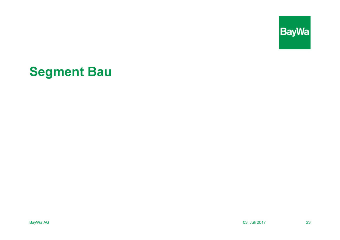 Präsentation BayWa - Segment Bau