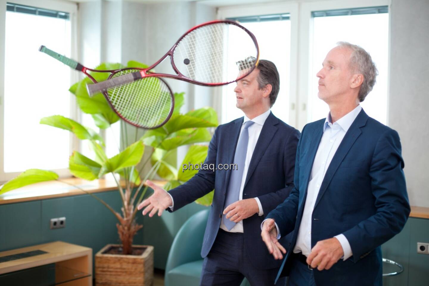 Großes Tennis: Marc Tüngler (DSW), Christian Drastil (BSN)