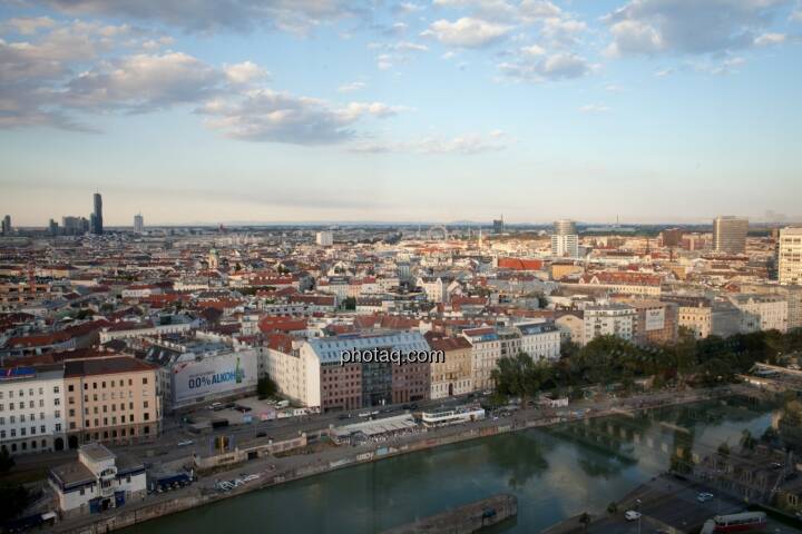 Wien, Häuser, Immobilien, Wolken, Donaukanal