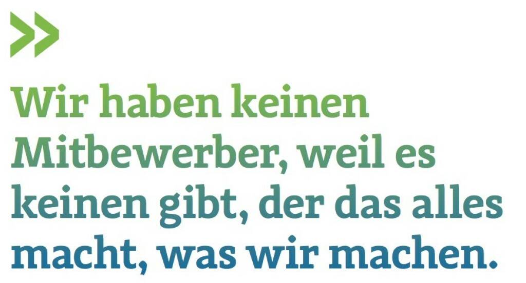 Wir haben keinen Mitbewerber, weil es keinen gibt, der das alles macht, was wir machen. (Tjark Schütte, Deutsche Post, Leiter Investor Relations) (07.07.2017) 