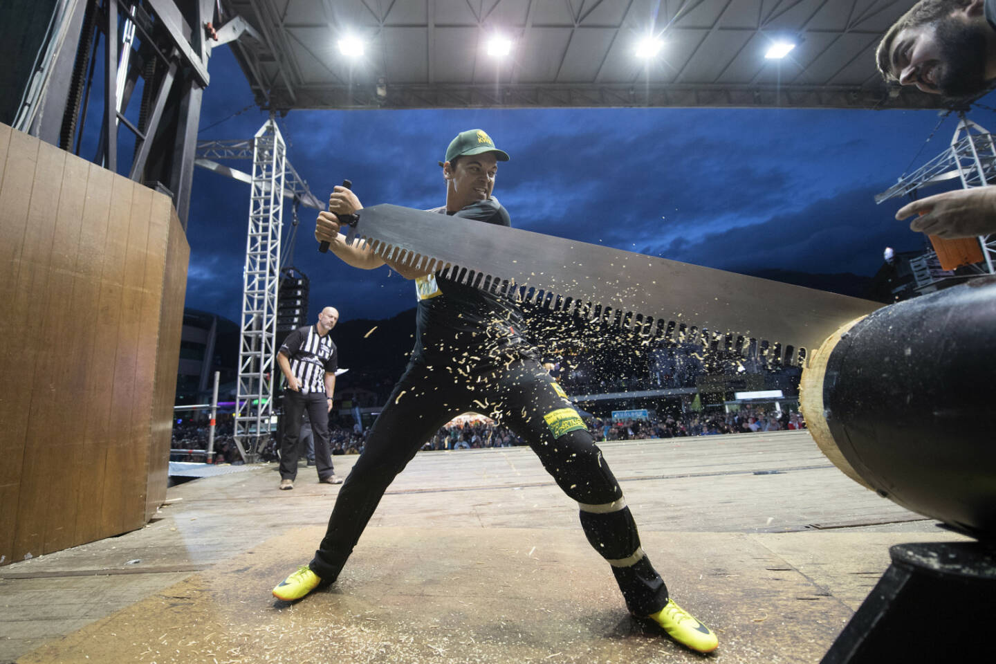 STIHL Gesellschaft m. b. H.:Österreichischer Meister 2017 im Sportholzfällen, Säge, Sägen, Werkzeug, Fotograf: Andreas Schaad
Fotocredit: STIHL