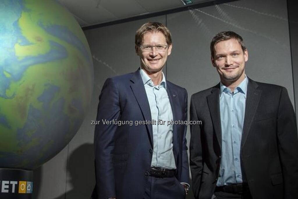 Andreas Kößl, Vorstand UNIQA Österreich und Michael Fassnauer, CEO von UBIMET, © UNIQA / Froese (08.08.2017) 