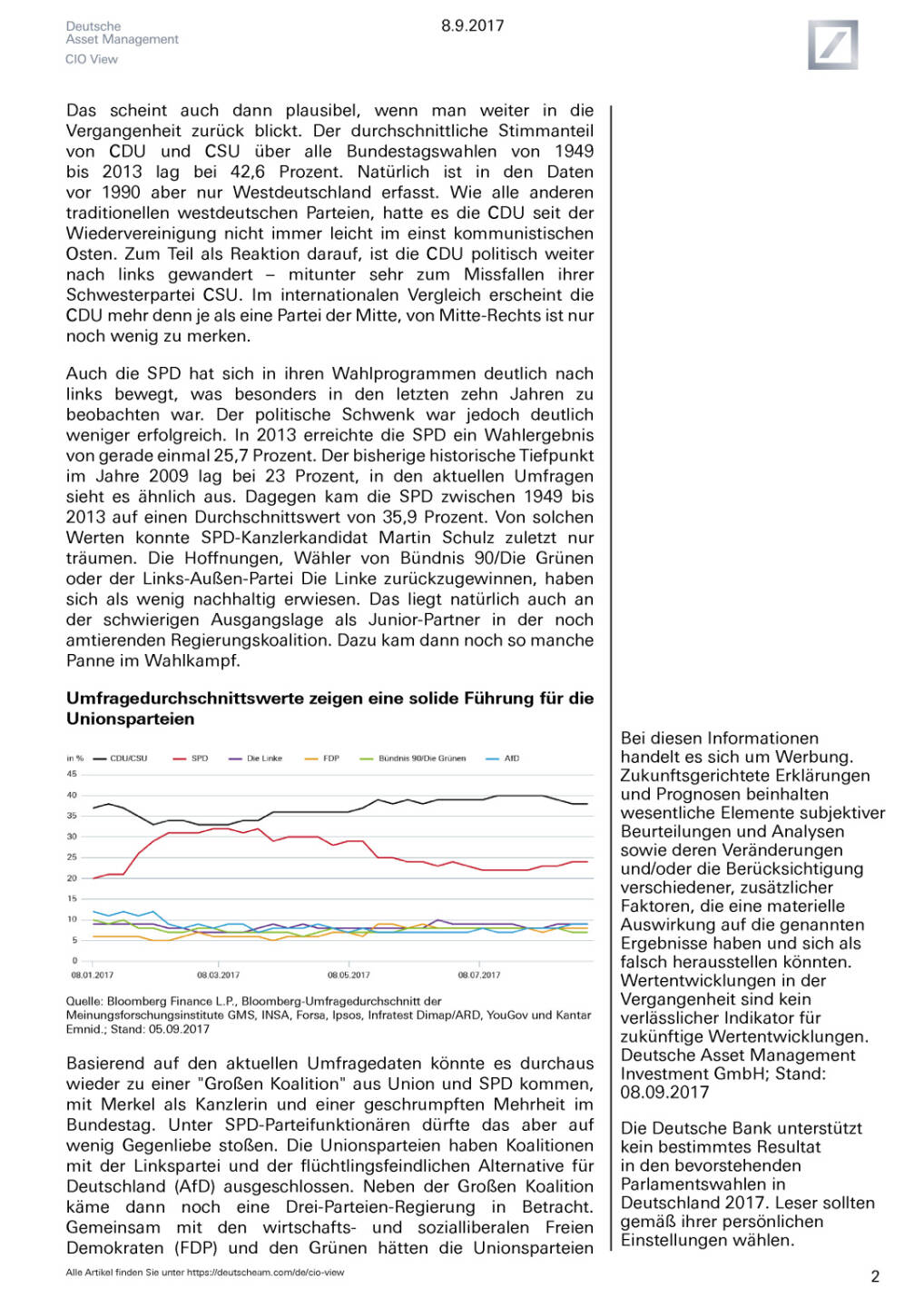  Für die Finanzmärkte dürften die Bundestagswahlen auch diesmal nur eine untergeordnete Rolle spielen, Seite 2/14, komplettes Dokument unter http://boerse-social.com/static/uploads/file_2336__fur_die_finanzmarkte_durften_die_bundestagswahlen_auch_diesmal_nur_eine_untergeordnete_rolle_spielen.pdf