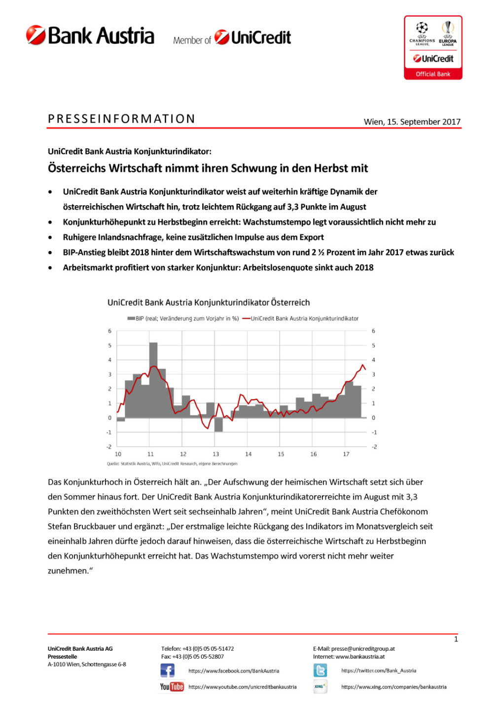 Österreichs Wirtschaft nimmt ihren Schwung in den Herbst mit, Seite 1/4, komplettes Dokument unter http://boerse-social.com/static/uploads/file_2339_osterreichs_wirtschaft_nimmt_ihren_schwung_in_den_herbst_mit.pdf