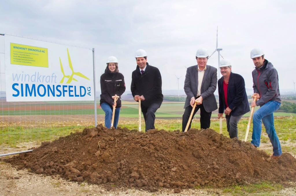 Windkraft Simonsfeld AG: Spatenstich im Windpark Kreuzstetten; Fotocredit: Windkraft Simonsfeld AG, © Aussendung (20.09.2017) 