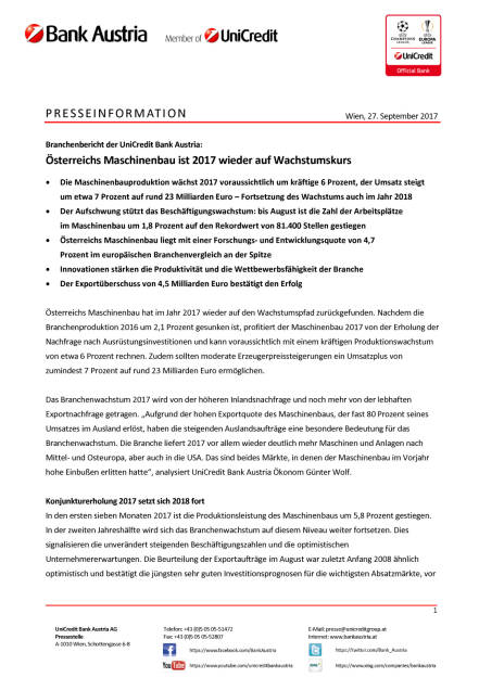 Österreichs Maschinenbau ist 2017 wieder auf Wachstumskurs, Seite 1/4, komplettes Dokument unter http://boerse-social.com/static/uploads/file_2345_osterreichs_maschinenbau_ist_2017_wieder_auf_wachstumskurs.pdf (27.09.2017) 