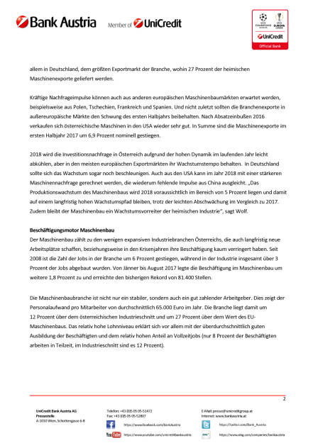 Österreichs Maschinenbau ist 2017 wieder auf Wachstumskurs, Seite 2/4, komplettes Dokument unter http://boerse-social.com/static/uploads/file_2345_osterreichs_maschinenbau_ist_2017_wieder_auf_wachstumskurs.pdf (27.09.2017) 