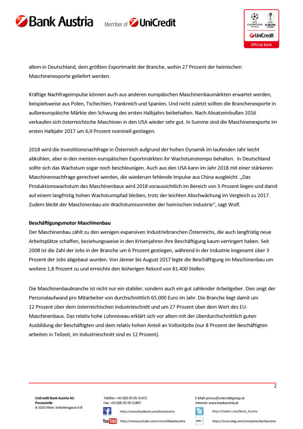 Österreichs Maschinenbau ist 2017 wieder auf Wachstumskurs, Seite 2/4, komplettes Dokument unter http://boerse-social.com/static/uploads/file_2345_osterreichs_maschinenbau_ist_2017_wieder_auf_wachstumskurs.pdf