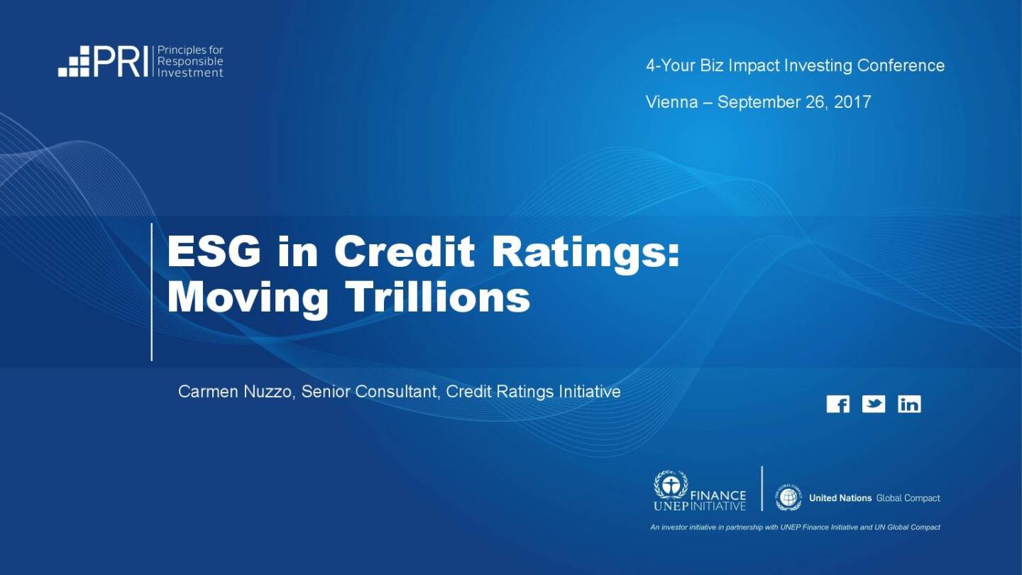 Präsentation UNPRI - ESG in Credit Ratings