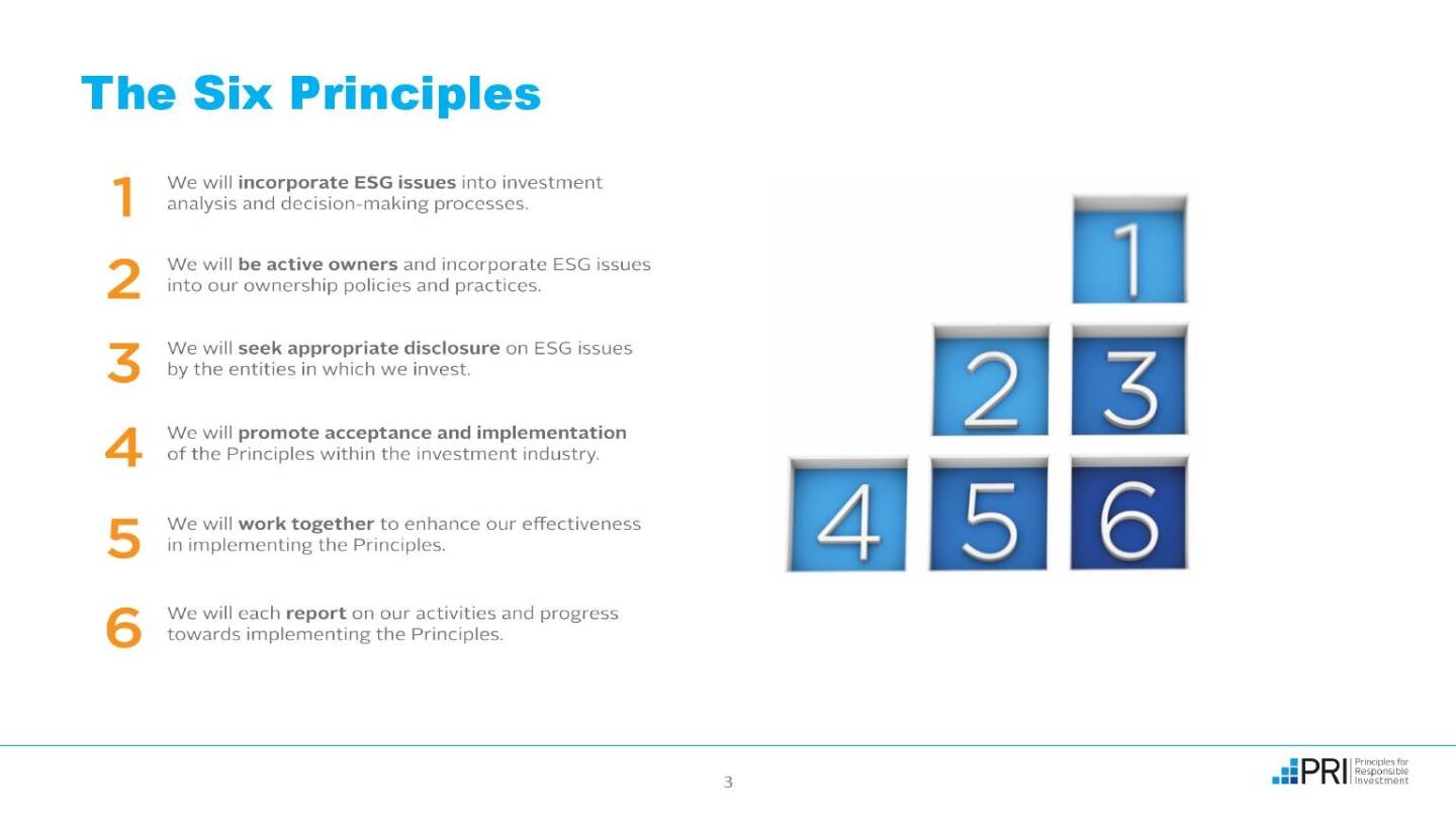 Präsentation UNPRI - The Six Principles