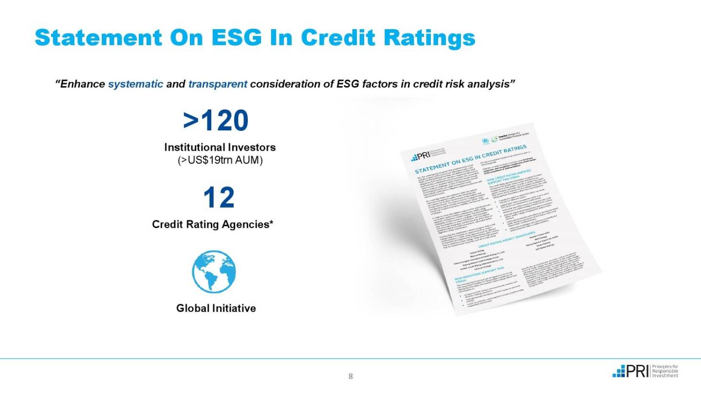 Präsentation UNPRI - Statement on ESG