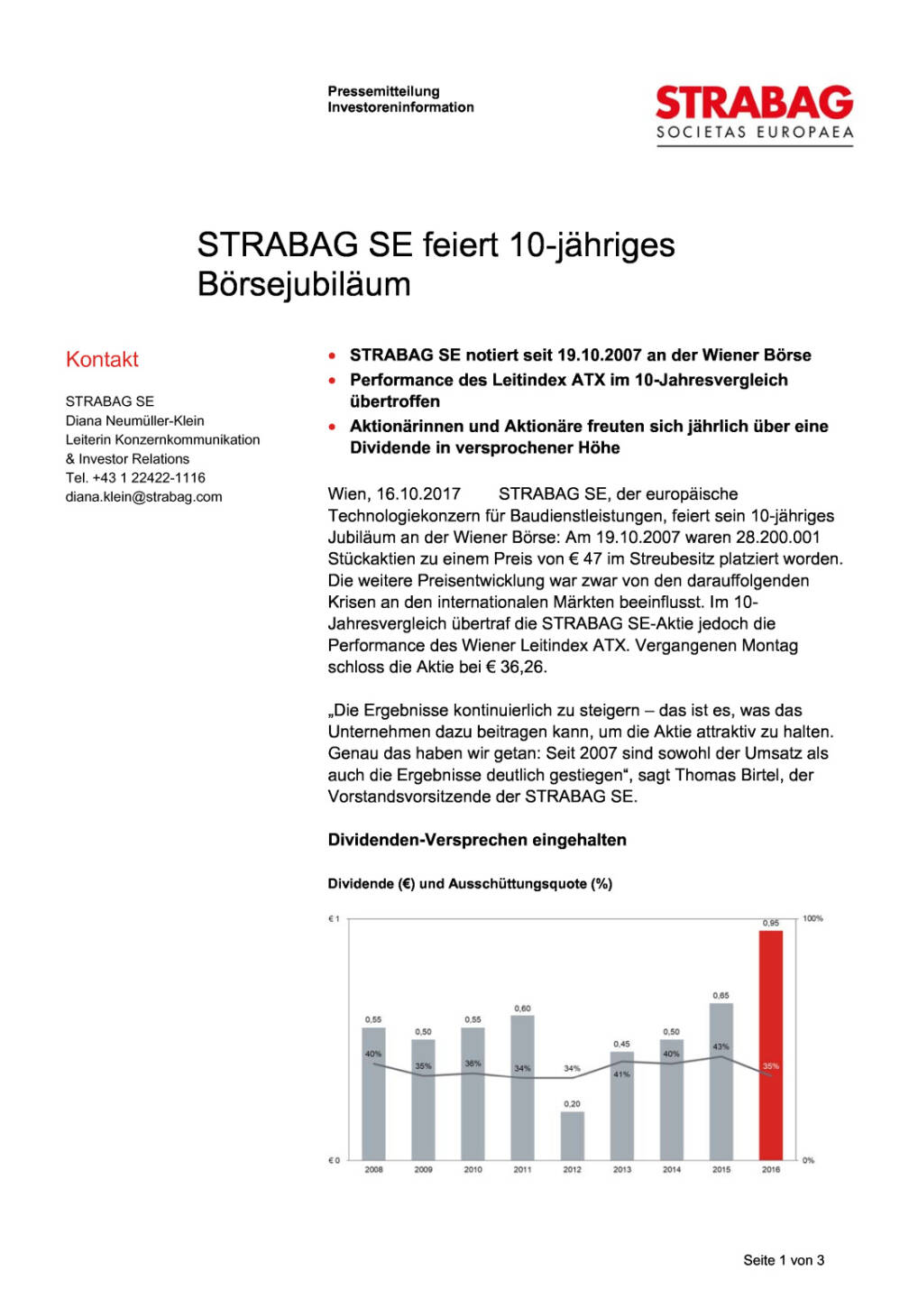 Strabag feiert 10-jähriges Börsejubiläum, Seite 1/3, komplettes Dokument unter http://boerse-social.com/static/uploads/file_2365_strabag_feiert_10-jahriges_borsejubilaum.pdf
