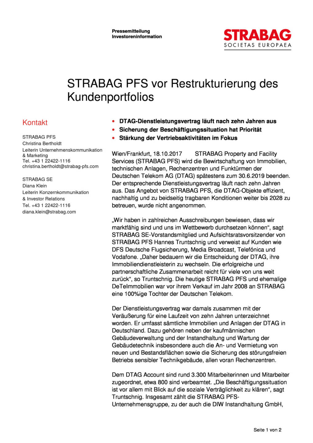 Strabag PFS vor Restrukturierung des Kundenportfolios, Seite 1/2, komplettes Dokument unter http://boerse-social.com/static/uploads/file_2369_strabag_pfs_vor_restrukturierung_des_kundenportfolios.pdf