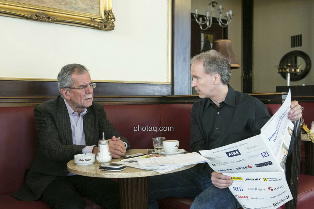 Alexander van der Bellen, Christian Drastil, © finanzmarktfoto.at/Martina Draper (29.05.2013) 