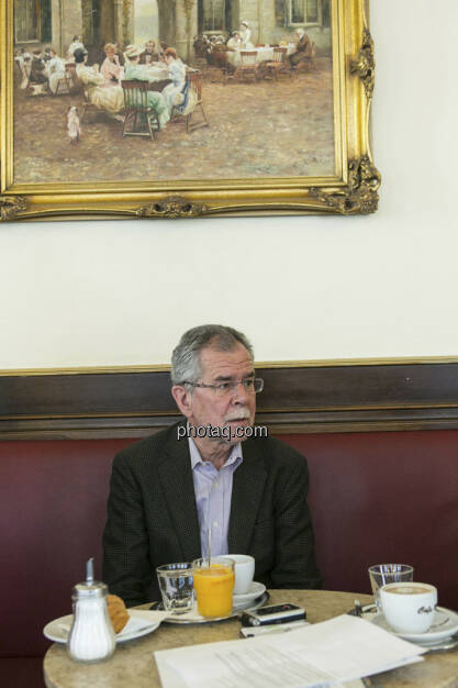 Alexander van der Bellen, Frühstück, © finanzmarktfoto.at/Martina Draper (29.05.2013) 