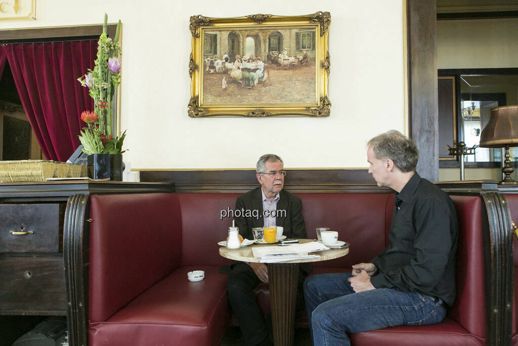 Alexander van der Bellen, Christian Drastil, © finanzmarktfoto.at/Martina Draper (29.05.2013) 