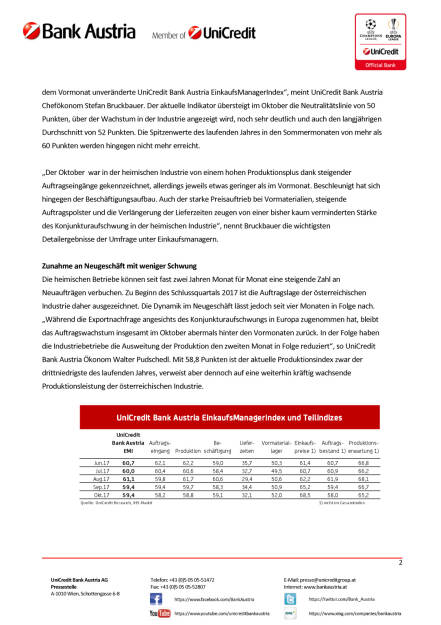 Österreichs Industrie weiter in Topform, Seite 2/4, komplettes Dokument unter http://boerse-social.com/static/uploads/file_2381_osterreichs_industrie_weiter_in_topform.pdf (31.10.2017) 