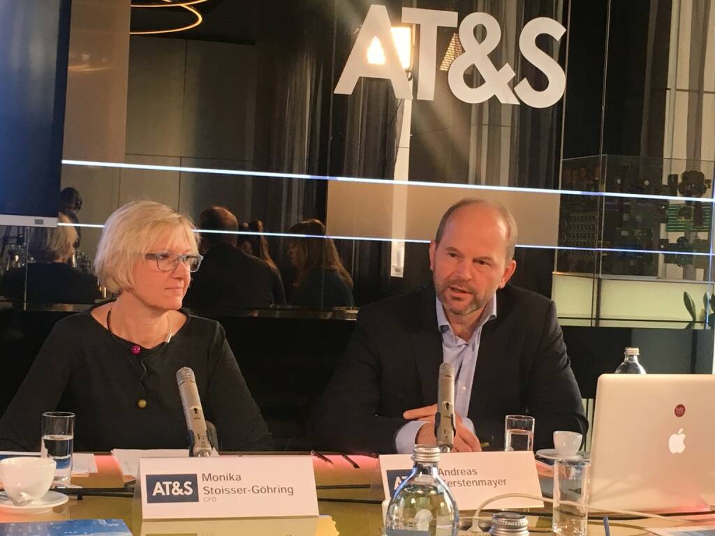 AT&S-CFO Monika Stoisser-Göhring und CEO Andreas Gerstenmayer (03.11.2017) 